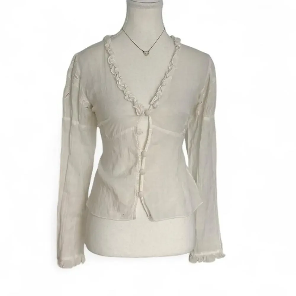 Rampage Clothing Long Sleeve Cottage Core Coquette Casual Top Lightweight Small - Picture 1 of 4